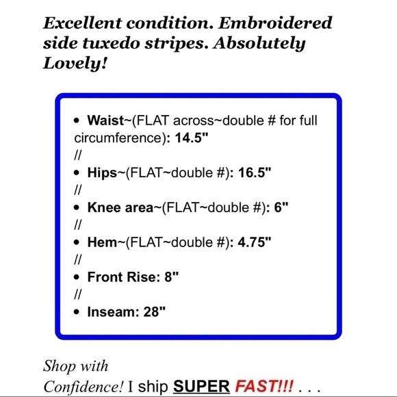 J Crew Women Sz 26 Army Green Red Embroidered Tuxedo Stripe Toothpick Ankle Jean - Picture 2 of 11